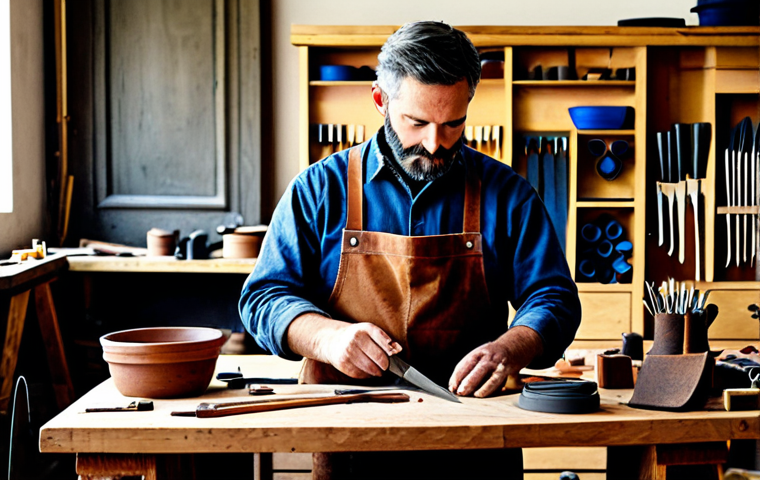 감정전이 감정 지능 - The Artisan**

"A skilled artisan in a brightly lit workshop, carefully crafting leather goods, full...