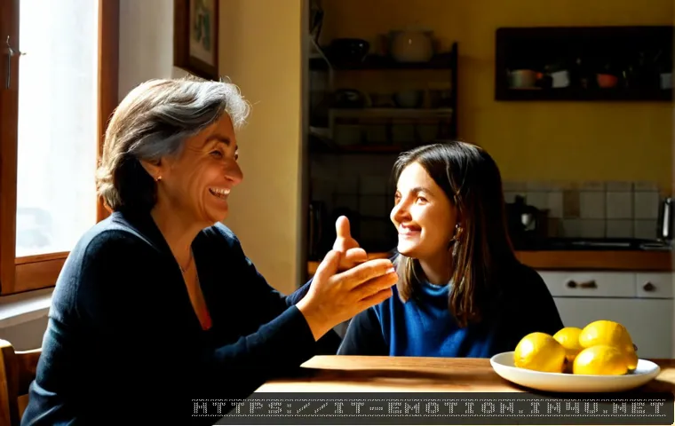 Home 13 감정전이와 심리적 변화 - Photorealistic scene of emotional contagion in a cozy Italian family kitchen, a worried middle-aged ...